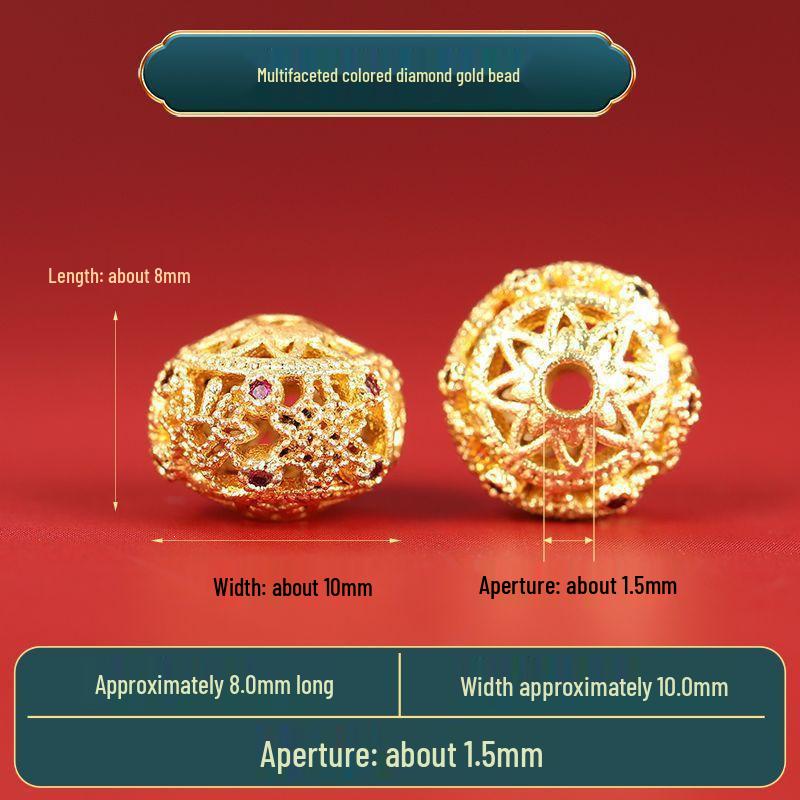 Vintage Brass Filigree Pearl Spacer Beads for Handmade DIY Bracelets