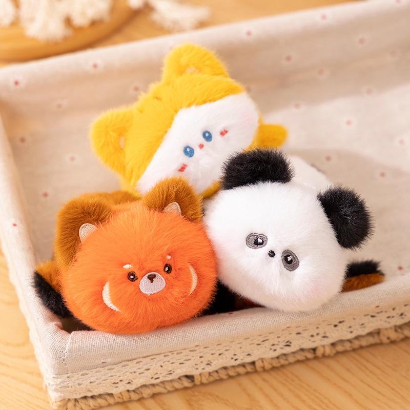 Animal Flip Puppy Turns Into Cat Doll Plush Toy Bunny Doll Girl Bag Small Pendant