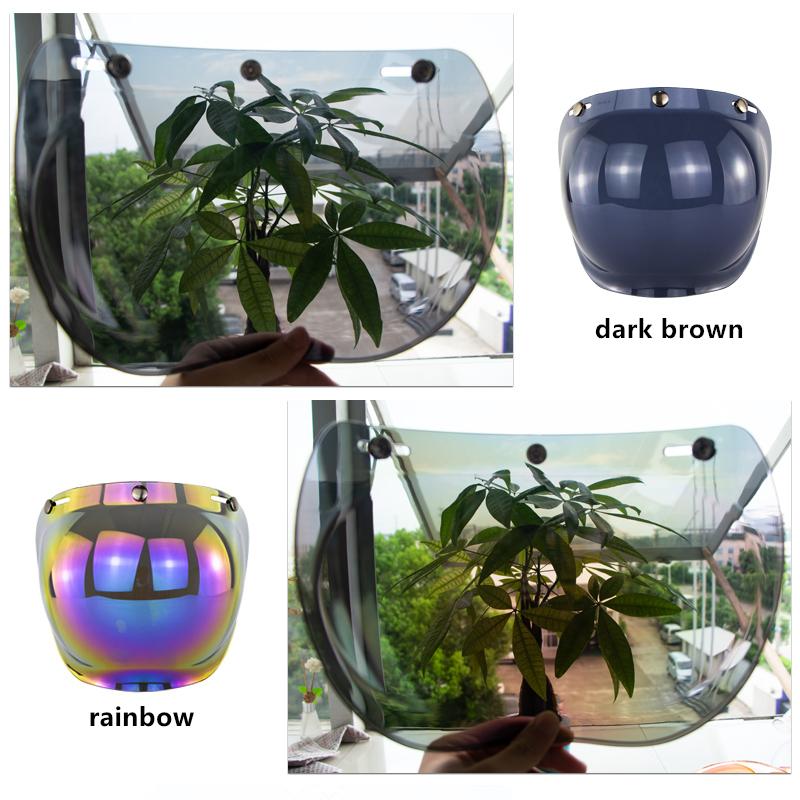 Motorcycle Helmet Bubble Visor Motorbike Helmet Visors Multicolor Vintage Cascos Para Moto Windshield Shield Universal Mask