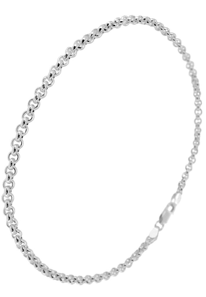 Shinjuku Gin No Kura Silver 925 Roll Chain Anklet, 26cm, Men's Silver, Ankle, Foot, Summer, Beach, Simple Chain