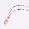 Purple Gold Color Gold Shiny Leaf Pendant Necklace Rose Gold Plated Temperament Necklace