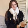 Exquisite Women's Korean Style Plush Scarf - Versatile Neck Warmer for Autumn and Winter