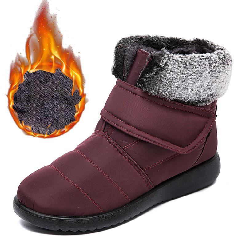 Autumn Large Size Women's Snow Boots Short Boots Plus Velvet Warm Non-slip Lightweight Casual Short Boots