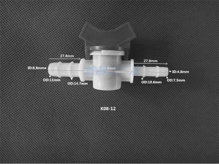 Plastic Quick-Connect Hose Ball Valve with Reducer and Flow Control