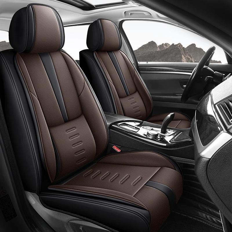 Minimalist Fixed Lumbar Support Car Seat Cover – Single Front Seat, Premium Wear-Resistant PU Leather, Universal Fit