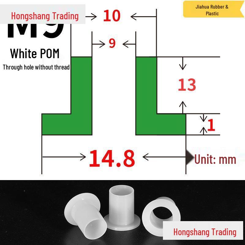 Step T-Shaped Nylon Insulating Bushing Washer, M3-M35 Thread Protection Spacer
