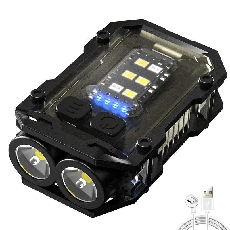 Linterna de Bolsillo LED Potente Super Brillante Multifuncional Magnética COB EDC Mini Llavero Linterna Recargable