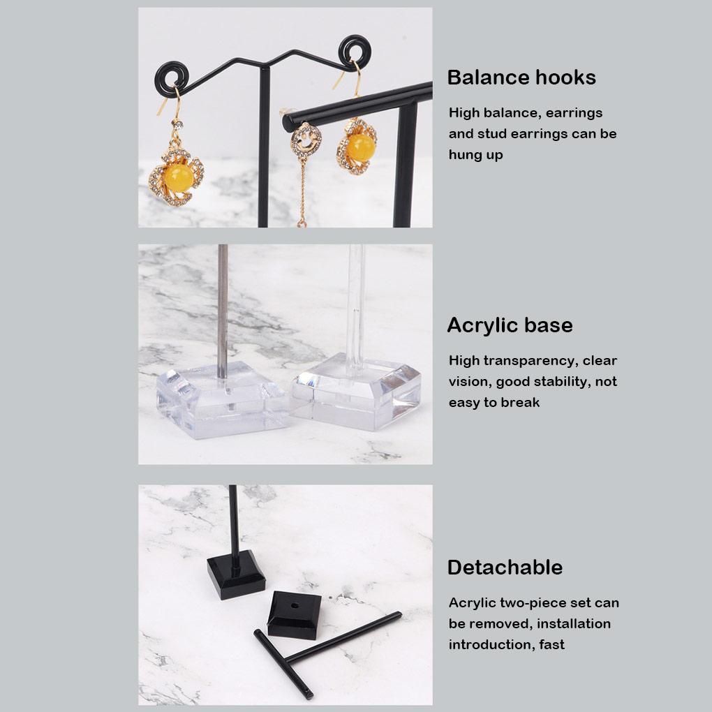 Hoop Hanger Stud Earring Metal Arcrylic Jewelry Organizer Girls Women Rack Convenient Display Stand Holder Container