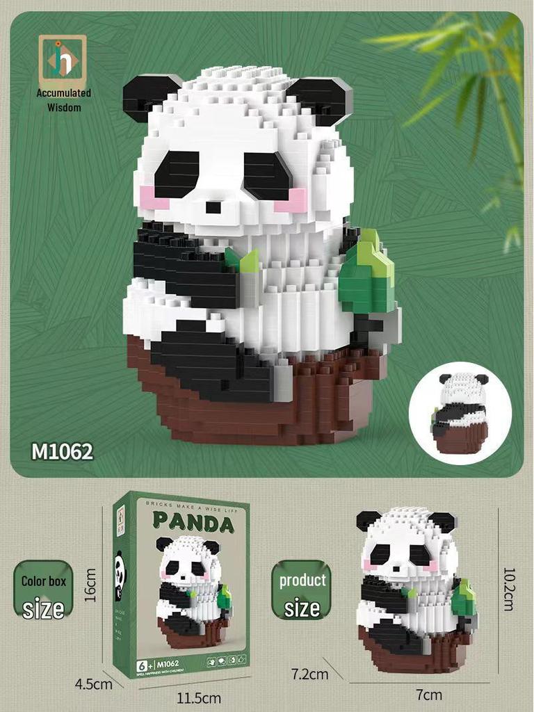 Panda Building Blocks - Girl's Birthday Gift | Educational Assembled Toy | Compatible with Lego