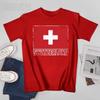 Unisex Vintage Switzerland Flag Suisse Swiss Tshirt Tees Oneck T Shirts WoUnisex Boys 100 Cotton TShirt