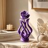 Hollow Design Rose Sculpture Scandinavian Style Desktop Decoration Tabletop Display