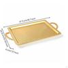 Serving Tray with Hammered Design Rectangular Polished for Hosts, Dining Room, Coffee