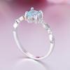 Hot Sales Source European and American Ring Ring Women Diamond Blue Crystal Square Ring