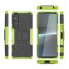 For Sony Xperia 1 V Drop Proof Tyre Pattern PC+TPU Phone Case Kickstand Phone Cover