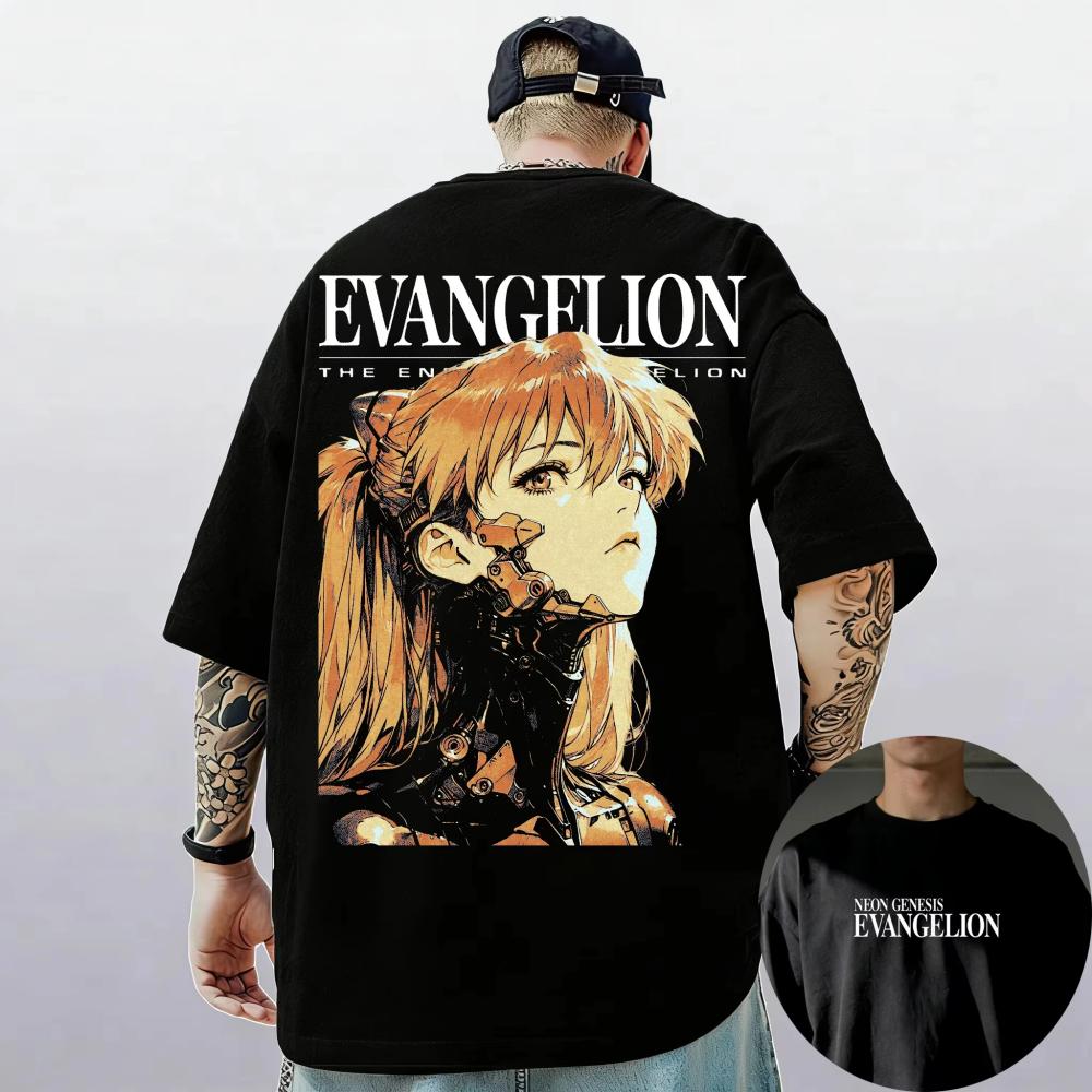 Neon Genesis Evangelion Ayanami Rei Asuka Classic Style Short Sleeve T-shirt Men Women 2026 Summer Parent-Child Cotton Tee Tops
