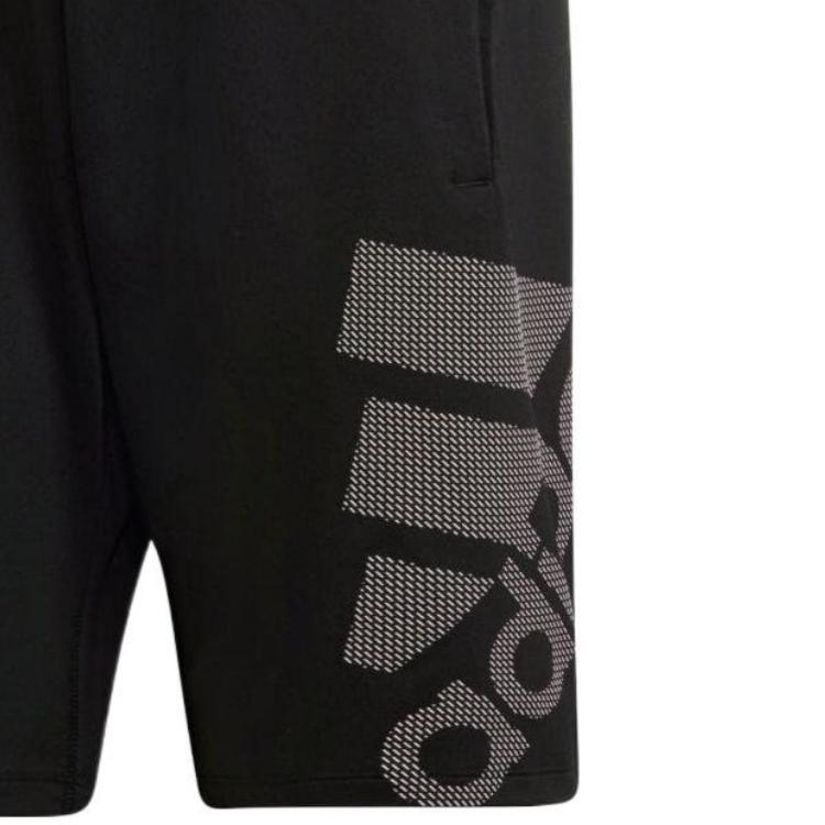Adidas FW22 Solid Color Logo Print Casual Sports Shorts Men Bottoms Black DU0934