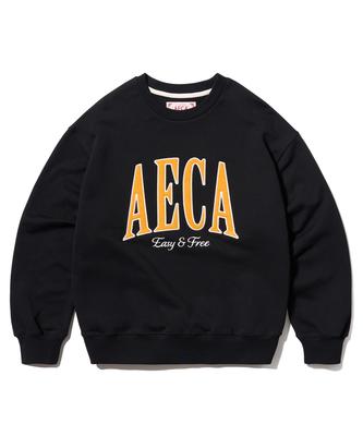 AECA Aeca Arch Felt Sweat Shirts-Black