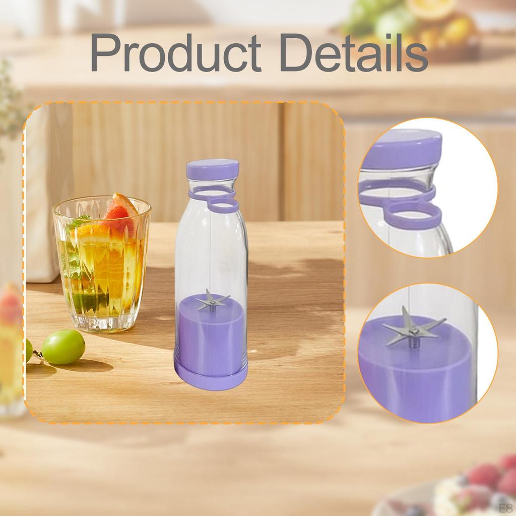 Electric Juicer Juice Mixer Bottle Mixing USB Fast Charging Portable Blender White