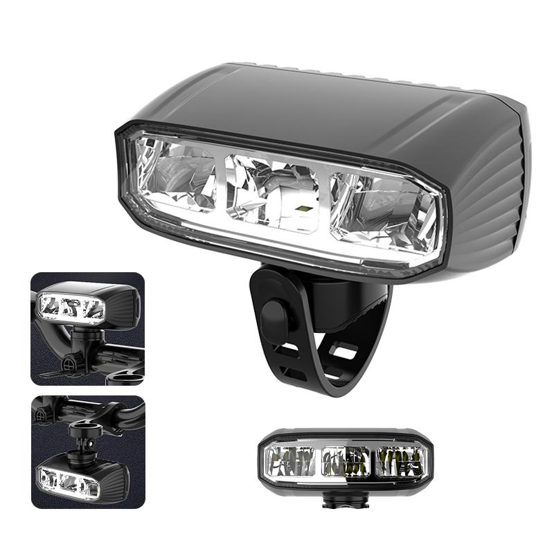 Bicycle Lights High/Low Beam Headlights Rechargeable MTB Bike Front Light General/Hanging Double Mounting Cycling Flashlight чёрный