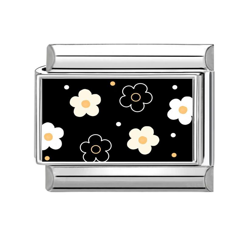 New Brilliant Colorful Flower Butterfly Series Italian Charm Links Fit 9mm Stainless Steel Bracelet Women Men DIY Making Jewelry