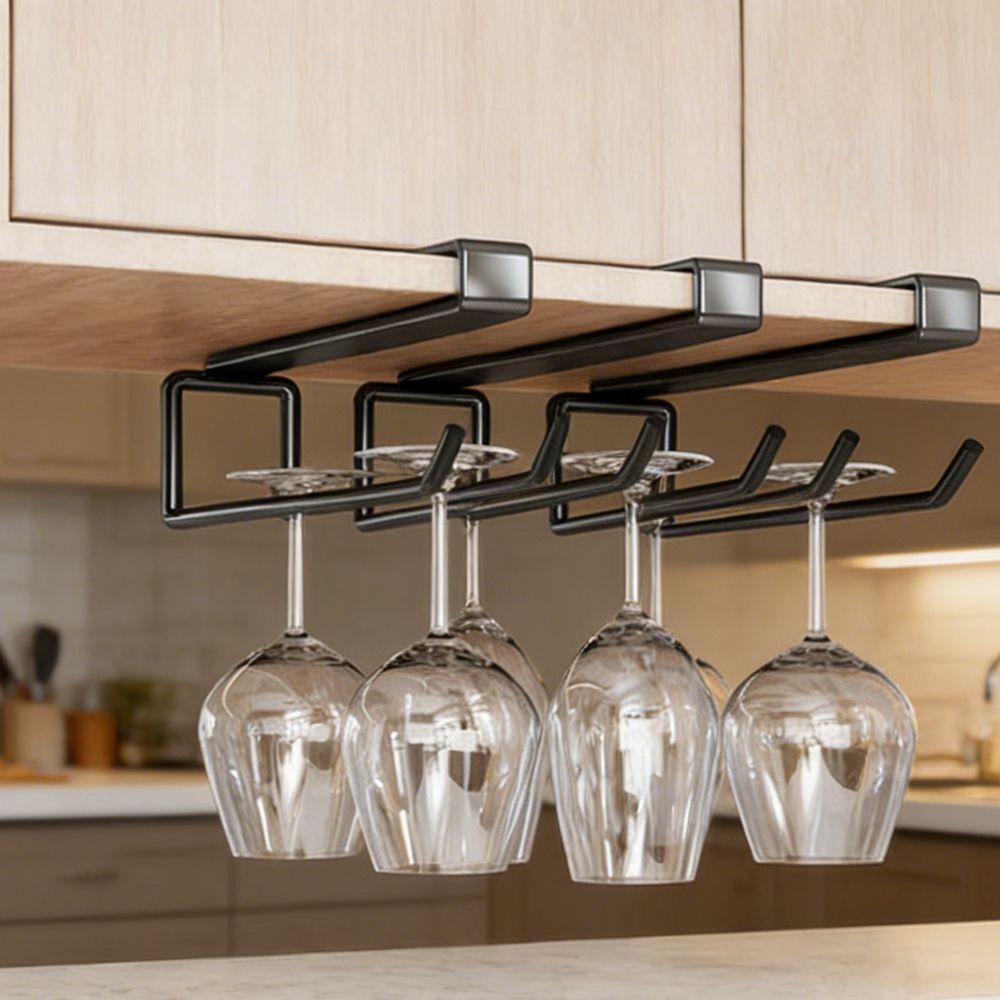 No Drill Wine Glass Rack Wall Mounted Wine Glass Holder Red Wine Cup Holder  Living Room