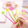 Back To School Season 10pcs 0.5mm Creative Office Stationery Flower Water-based Pen Small Flower Signature Pen Soft Silicone Flower Neutral Pen