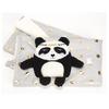 Les Trésors De Lily [Q9559] - Plaid Plush 'Panda' Black White Grey - 100x75 Cm