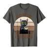 Funny Cat Coffee Because Murder Is Wrongs Tshirt 3d Style Cotton Unisex Tees Summer On Sale Top Tshirts Harajuku Camisas