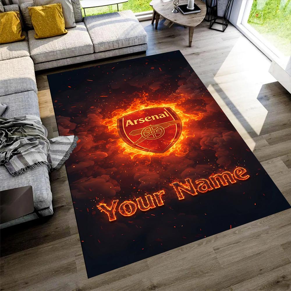 Arsenal F.c. Customize Text Area Rug Design for Balcony Living Rooms Study room Foyer Anti-slip Rug Office home decor