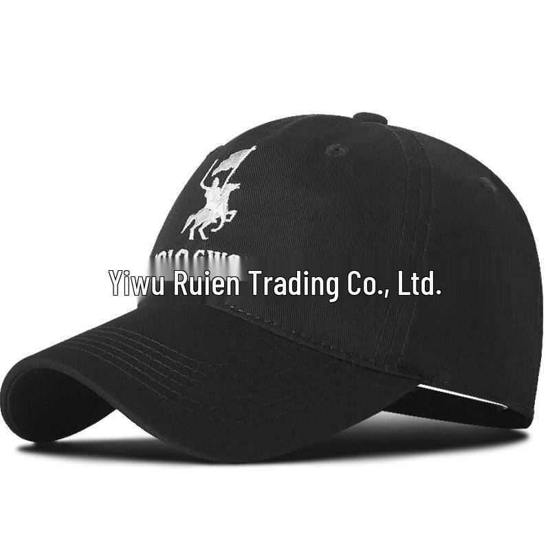 Korean Style Embroidered Soft Top Pure Cotton POLO Baseball Cap