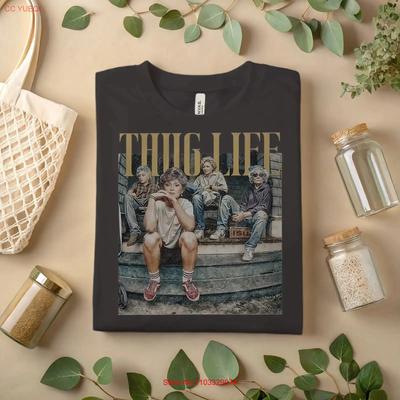 Camiseta Vintage Thug Life Ropa Urbana Retro Estilo 90s Hip Hop A230 vintage Lavada Elegante Unisex ropa de diseñador Elástica