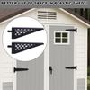 2Pcs Durability Plastic Garage Organizers Brackets High Capacity Plastic Shed Organizers For Vertical Space Utilization