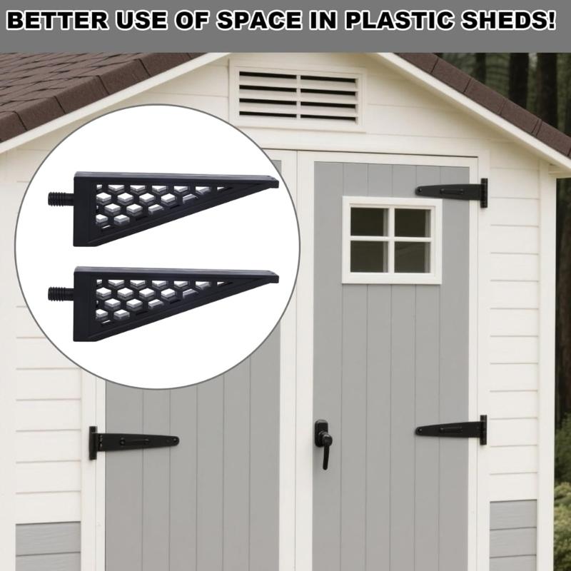 2Pcs Durability Plastic Garage Organizers Brackets High Capacity Plastic Shed Organizers For Vertical Space Utilization