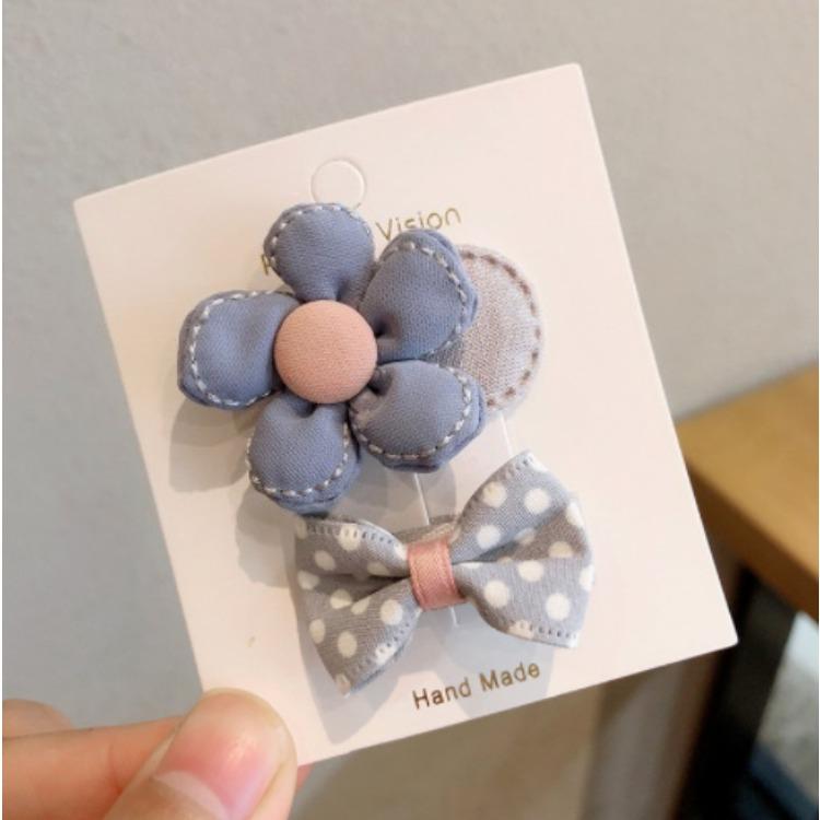 Cute Children Hair Pins Matte Cartoon Fruit Plant Fabric Embroidery BB Hair Clips for Girl Korea Simple Fashion Hair Accessories