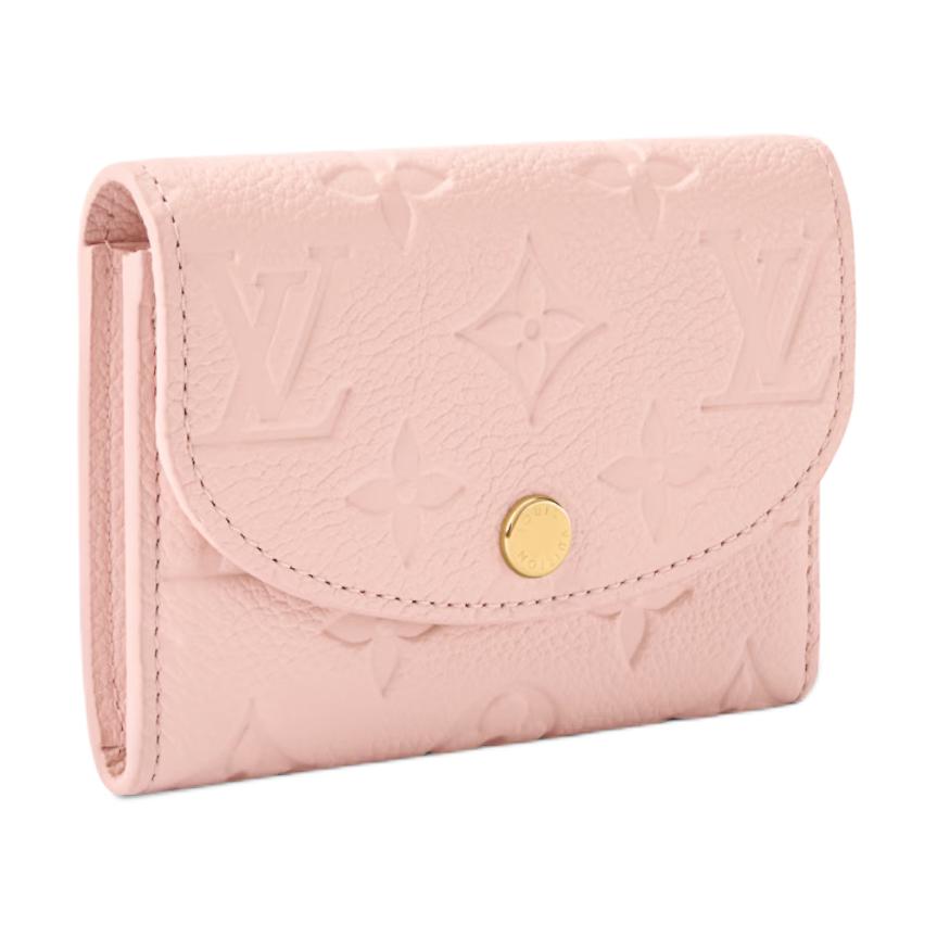 Louis Vuitton Rosalie Monogram Snap Closure Leather Wallet Women wallet Pink M26894