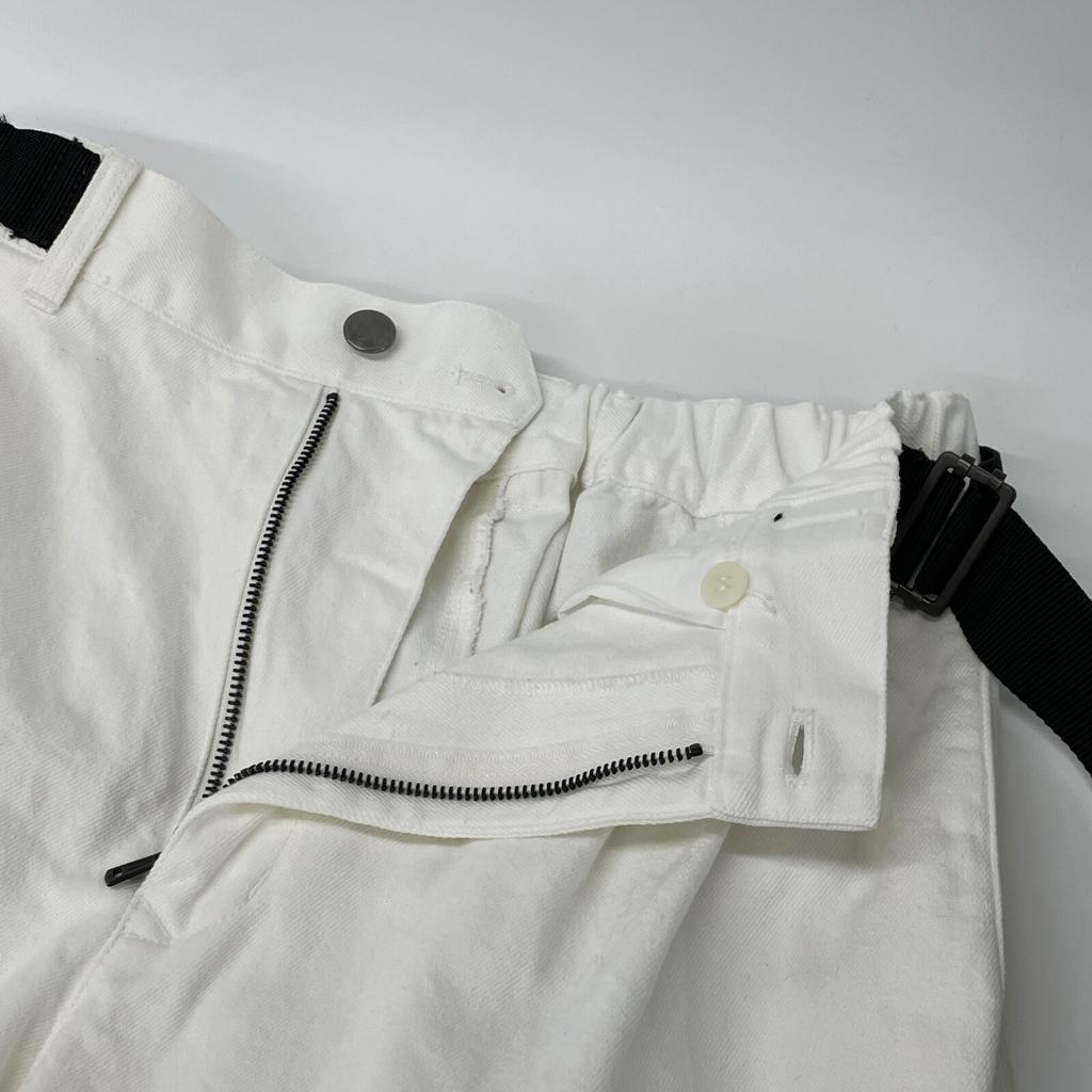 DOUBLE STANDARD CLOTHING 24 White Barrel Silhouette Slub Denim Pants Bottoms Not written whiteUsed