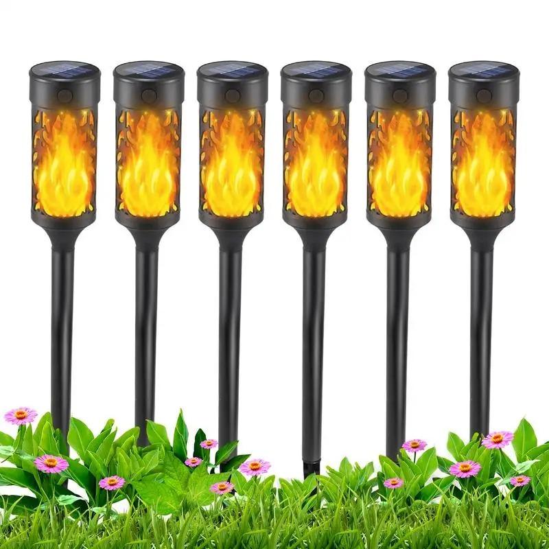 Flickering Solar Lights Outdoor Set Of 4 Decorative Flickering Solar Lights Weatherproof Landscape Lighting Front Porch Decor
