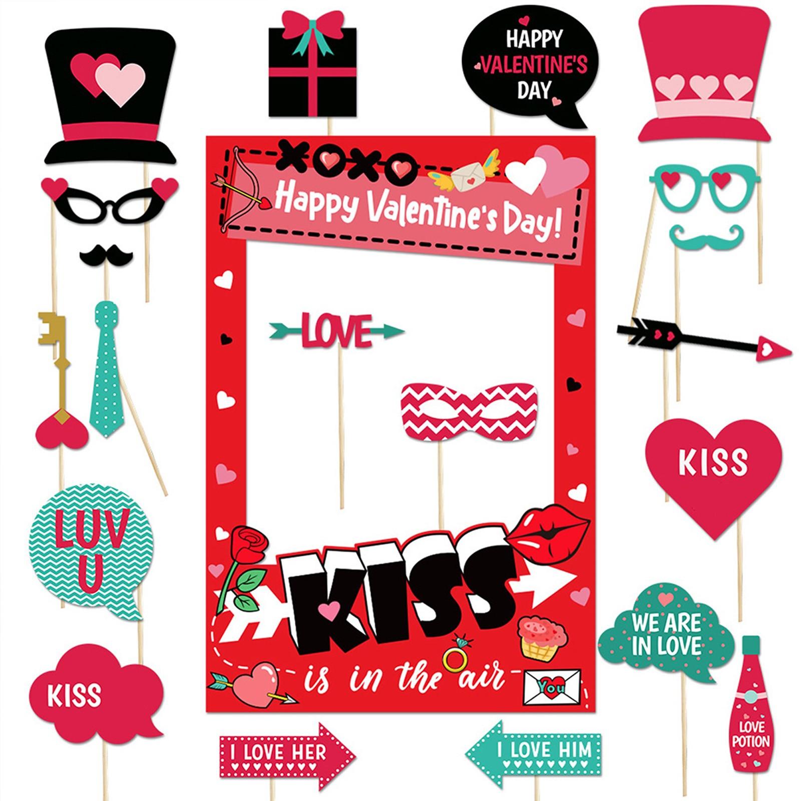 

Реквизит для фотосъемки на День святого Валентина, украшения для вечеринки ко Дню святого Валентина, забавные украшения для фотографий, украшения для вечеринки ко Дню святого Валентина One Size