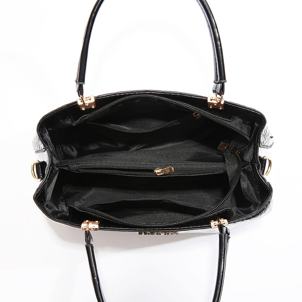 New Trendy Simple Crocodile Pattern Women Handbag Elegant All-match Portable Shoulder Crossbody Daily Handbag