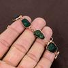 Emerald Natural Gemstone Handmade Copper New Year Gift Bracelet 7-8" D8V65