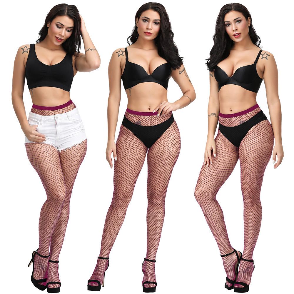 Bas résille élastiques anti-accrocs grande taille – Style européen et américain