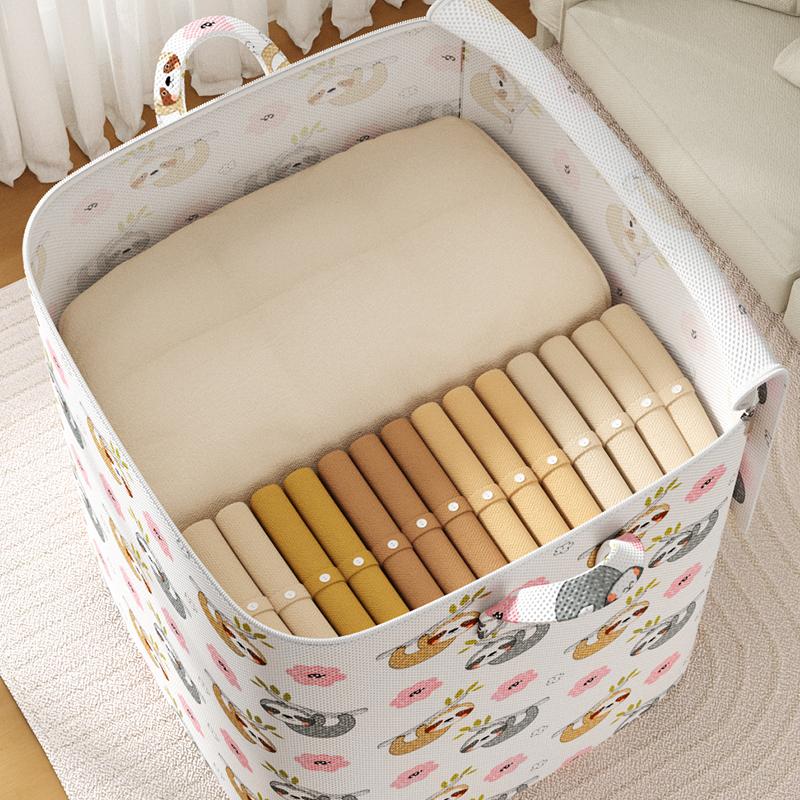 1 Pezzo Borsa Portatile Grande Capacità per Conservare Trapunte Orsetto Carino Fantasia a Quadri Organizzatore per Vestiti Borsa Perfetta per Trasloco Casa