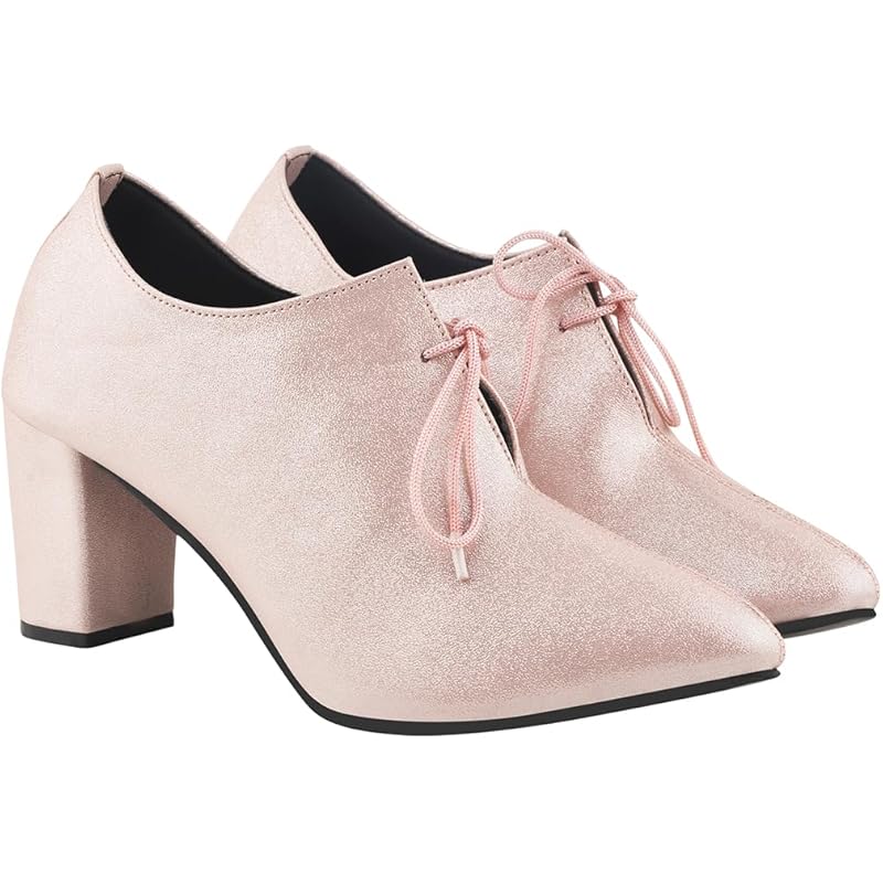 Shoetopia Solid Pointed Toe Peach Pumps For Women & Girls /Eu38