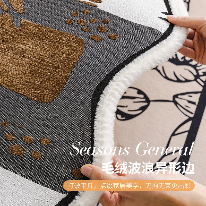 New Chenille Sofa Cushion Four Seasons Universal Light Luxury Sofa Seat Cushion High-End Non-Slip Seat Cushion Cover Cloth