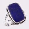 Natural Lapis Lazuli Gemstone Handmade 925 Solid Sterling Silver Ring S.10 c4B51