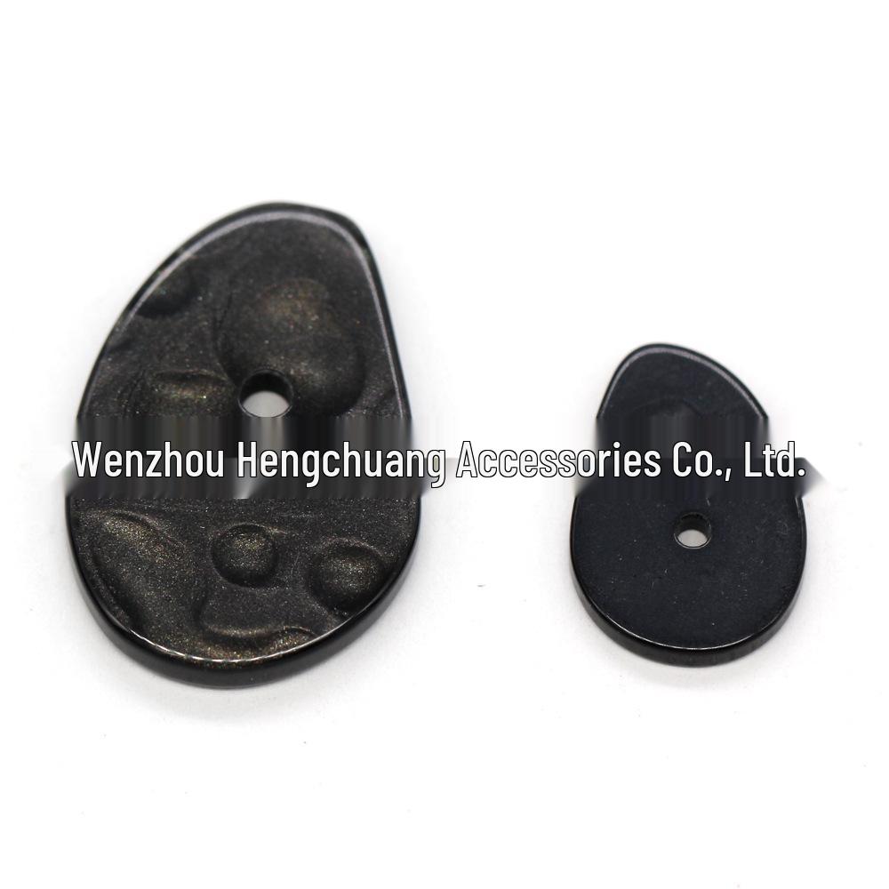 Hengchuang Harz Zweireihiger Unregelmäßiger Knopf Übermantel mit Perlmuttknöpfen