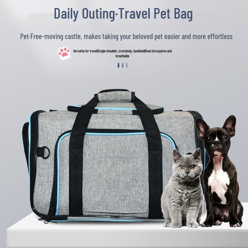 Expandable Pet Carrier & Cat Bed - Crossbody Travel Bag for Dogs & Cats