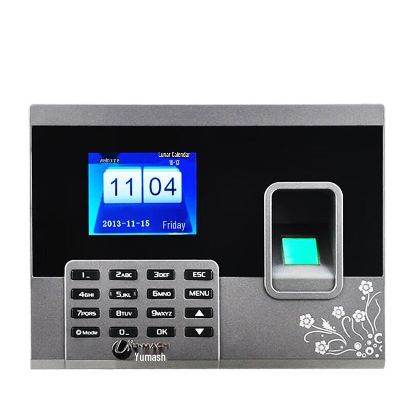 Uomas Fingerprint Time Clock CN plug (adapter included) черный