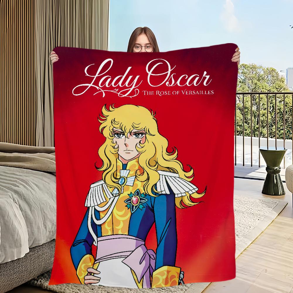 manga anime Flannel warm soft plush blanket Rose of V-Versailles sofa living room hogar Lady O-Oscar bedroom travel gift home
