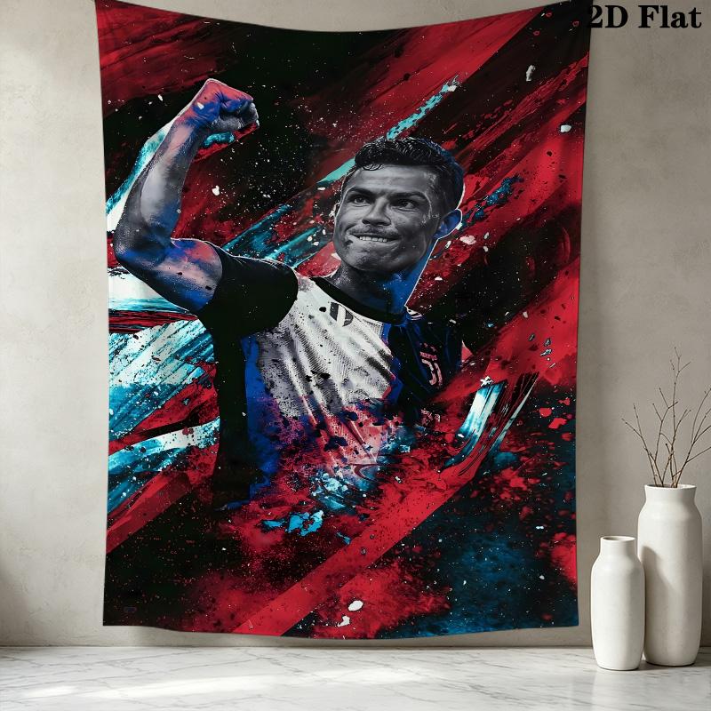 Cr7 Wall Tapestry Aesthetic Wall Hanging Printed Fabric Blanket Decorative Tapestries For Bedroom Living Room Home Decor